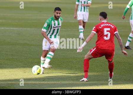 2 janvier 2021, Séville, Espagne : Nabil Fekir du Real Betis Balompie lors du match de la Liga Santander entre le Real Betis et le Sevilla FC à l'Estadio Benito Vilamarin à Séville, Espagne. (Crédit image : © Jose Luis Contreras/DAX via ZUMA Wire) Banque D'Images