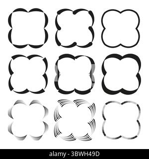 Formes organiques abstraites. Des formulaires semblables à des nuages. Eléments vectoriels décoratifs. Motif graphique moderne. Illustration de Vecteur