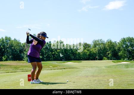 17 juin 2021 - Grand Rapids, Michigan, États-Unis - DOTTIE ARDINA, des Philippines, s'est enfilée sur le trou 11 du Meijer LPGA Classic pour Simply Give. (Crédit image : © David Donoher/ZUMA Wire) Banque D'Images