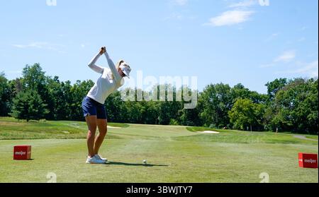 17 juin 2021 - Grand Rapids, Michigan, États-Unis - PERNILLA LINDBERG, de Suède, s'est lancée sur la 11e place de la 1ère manche de la Meijer LPGA Classic pour Simply Give. (Crédit image : © David Donoher/ZUMA Wire) Banque D'Images