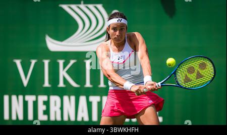 23 juin 2021 : Royaume-Uni : Anastasija Sevastova de Lettonie en action lors du deuxième tour du tournoi de tennis Viking International WTA 500 2021 contre C. Gauff des États-Unis (crédit image : © Rob Prange/AFP7 via ZUMA Wire) Banque D'Images