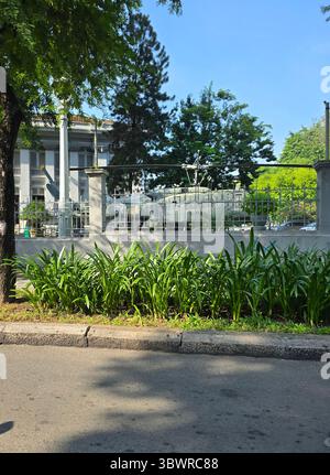Ho Chi Minh ville, Vietnam - hélicoptère sur le toit du palais de l'indépendance ou du palais de la réunification à Saigon. Ancien palais Norodom à Ho Chi Minh Banque D'Images