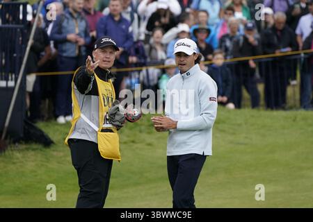 Portrush, comté d'Antrim, Irlande du Nord. 17 juillet 2025. Jacob Skov Olesen (Den) en action le 1er jour de TheÊ153rd Open Championship, Royal Portrush Golf Club (Dunluce Links) à Portrush, comté d'Antrim, Irlande du Nord, du jeudi 17 juillet au dimanche 20 juillet 2025. Sur le 17ème crédit vert : Mark Newcombe/Alamy Live News Banque D'Images