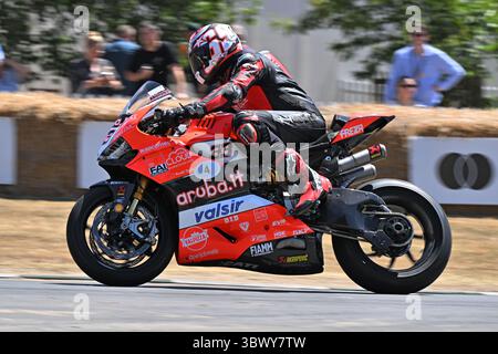 Neil Pallett, Ducati 1199, Golden Era of World Super Bikes, une célébration des années où Carl Fogarty, légende britannique de la course de moto, était domi Banque D'Images