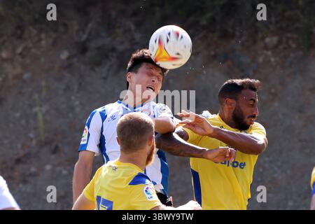 30 juillet 2021, Marbella, Espagne : Wu Lei du RCD Espanyol lors du match amical de pré-saison entre le RCD Espanyol et Cadix CF au Centre de football de Marbella, Espagne. (Crédit image : © Jose Luis Contreras/DAX via ZUMA Press Wire) Banque D'Images