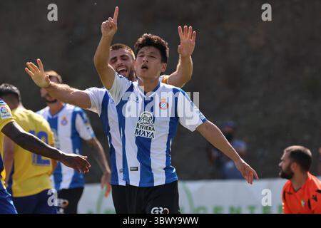 30 juillet 2021, Marbella, Espagne : Wu Lei du RCD Espanyol lors du match amical de pré-saison entre le RCD Espanyol et Cadix CF au Centre de football de Marbella, Espagne. (Crédit image : © Jose Luis Contreras/DAX via ZUMA Press Wire) Banque D'Images