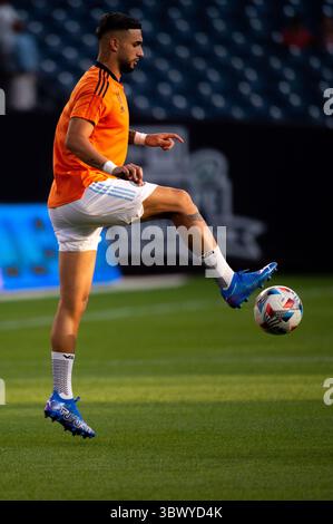 31 juillet 2021, Bronx, NY, États-Unis : le milieu de terrain de New York VALENTIN CASTELLANOS #11 se réchauffe lors d'un match de saison régulière au Yankee Stadium dans le Bronx, New York. Le New York City FC bat Columbus Crew 4-0. (Crédit image : © Mark Smith/ZUMA Press Wire) Banque D'Images