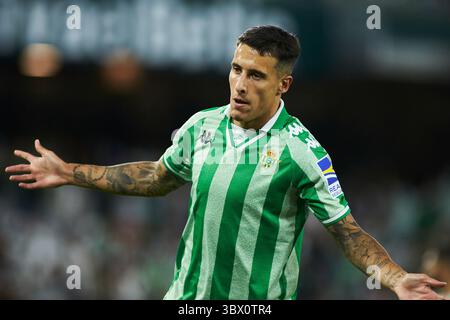 7 août 2021, SÉVILLE, SÉVILLE, ESPAGNE : Cristian Tello du Real Betis célèbre un but lors du match amical joué entre le Real Betis Balompie et L'AS Rome au stade Benito Villamarin le 07 août 2021, à Séville, Espagne. (Crédit image : © Joaquin Corchero/AFP7 via ZUMA Press Wire) Banque D'Images