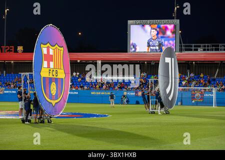 8 août 2021, Barcelone, Espagne : vue générale avant le match Trofeu Joan Gamper entre le FC Barcelone et le Juventus FC à Estadi Johan Cruyff à Sant Joan Despi, Espagne. (Crédit image : © David Ramirez/DAX via ZUMA Press Wire) Banque D'Images