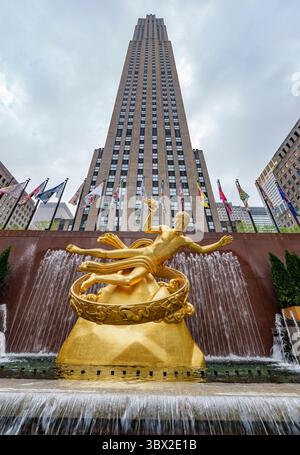 Rockefeller Center à New York, États-Unis Banque D'Images