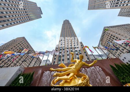 Rockefeller Center à New York, États-Unis Banque D'Images