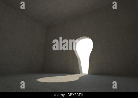 Chambre avec porte serrure gris Banque D'Images