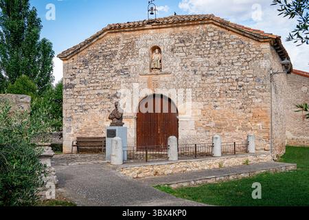 Jardin de Miguel Delibes à Santa María del Campo, Burgos, Espagne. Banque D'Images