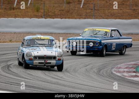 3 septembre 2021, Montmelo, Barcelone, Espagne : VEENSTRA, Frank avec MGB lors de la NKHTGT Historic Racing Barcelona Race au circuit de Catalunya. (Crédit image : © David Ramirez/DAX via ZUMA Press Wire) Banque D'Images