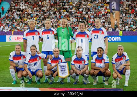 Zurich, Suisse. 18 juillet 2025. L'équipe d'Angleterre lors du quart de finale de l'UEFA Womens EURO 2025 entre la Suède et l'Angleterre au Stadion Letzigrund à Zurich, Suisse. Crédit : Agence photo indépendante/Alamy Live News Banque D'Images