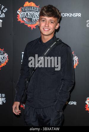 1er octobre 2021, Crawley, Royaume-Uni : Lewis Leigh assiste à la soirée d'ouverture du Shocktoberfest 2021 à Tulley's Farm à Crawley. (Crédit image : © Brett Cove/SOPA images via ZUMA Press Wire) Banque D'Images