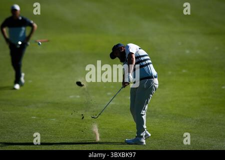 9 octobre 2021, MADRID, MADRID, ESPAGNE : Andrew Johnston d'Angleterre en action lors de l'Acciona Open Espana de Golf, Espagne Open, à Casa de Campo le 9 octobre 2021, à Madrid, Espagne. (Crédit image : © Oscar J. Barroso/AFP7 via ZUMA Press Wire) Banque D'Images