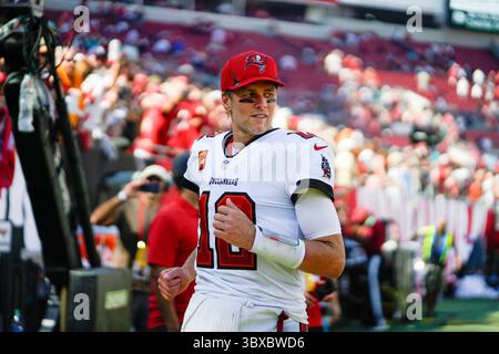 10 octobre 2021, Tampa, Floride, États-Unis : lors d'un match contre les Dolphins de Miami au Raymond James Stadium, dimanche 10 octobre 2021 à Tampa. (Crédit image : © Martha Asencio-Rhine/Tampa Bay Times via ZUMA Press Wire) Banque D'Images