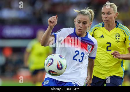 Zurich, Suisse. 18 juillet 2025. Lors du match de quart de finale de l'UEFA Womens EURO 2025 entre la Suède et l'Angleterre au Stadion Letzigrund à Zurich, Suisse. Crédit : Agence photo indépendante/Alamy Live News Banque D'Images