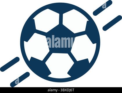 Un logo de football pour l'illustration d'art vectoriel de silhouette d'entreprise de balle avec fond blanc Illustration de Vecteur