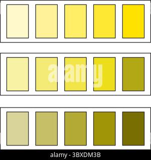 Icône de palette jaune. Nuance de dégradé définie. Vecteur de schéma de couleurs. Motif d'abat-jour chaud. Illustration de Vecteur