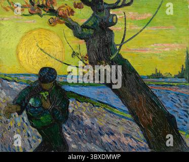 Le semeur. Vincent van Gogh. c. 1888. Banque D'Images