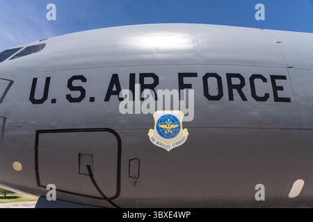 1er juin 2021, Hill Air Force base, Utah, États-Unis : l'insigne du Air Mobility Command sur un ravitaillement en Boeing KC-135 Stratotanker dans le Hill Aerospace Museum. (Crédit image : © Jon G. Fuller/VW pics via ZUMA Press Wire) Banque D'Images