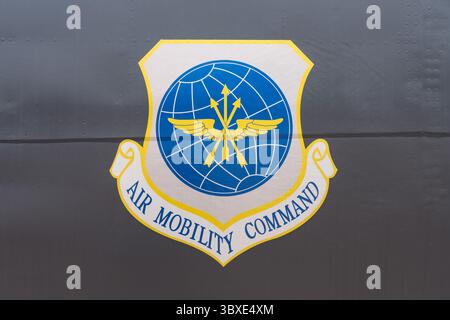 1er juin 2021, Hill Air Force base, Utah, États-Unis : l'insigne du Air Mobility Command sur un ravitaillement en Boeing KC-135 Stratotanker dans le Hill Aerospace Museum. (Crédit image : © Jon G. Fuller/VW pics via ZUMA Press Wire) Banque D'Images