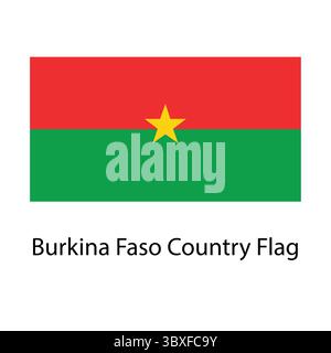 Burkina Faso pays drapeau main dessin illustration vectorielle dessin Illustration de Vecteur