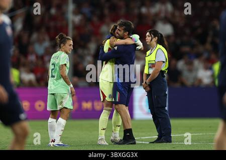 Finale Joy (Italie féminine) lors du match du Championnat d'Europe femme de l'UEFA entre Norvège féminine 1-2 Italie féminine au stade de Genève le 16 juillet 2025 à Genève, Suisse. Banque D'Images