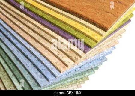 Les échantillons de collection linoléum multicolore Banque D'Images