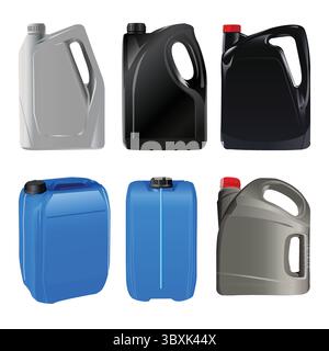 Illustration de conception vectorielle de bouteille d'huile moteur fond blanc isolé Illustration de Vecteur