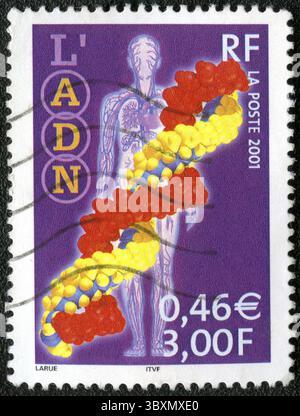 FRANCE - VERS 2001 : un timbre imprimé en France montre ADN, série, vers 2001 Banque D'Images
