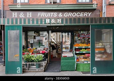 Épicerie à l'ancienne à Manhattan Banque D'Images