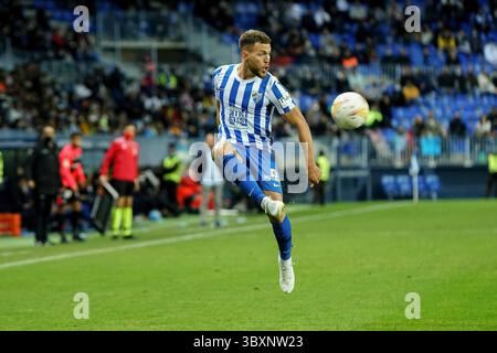 15 novembre 2021, Malaga, Espagne : Ivan Calero vu en action lors du match de la Liga Smartbank entre Malaga CF et CD Tenerife au stade la Rosaleda, à Malaga. (Crédit image : © Francis Gonzalez/SOPA images via ZUMA Press Wire) Banque D'Images