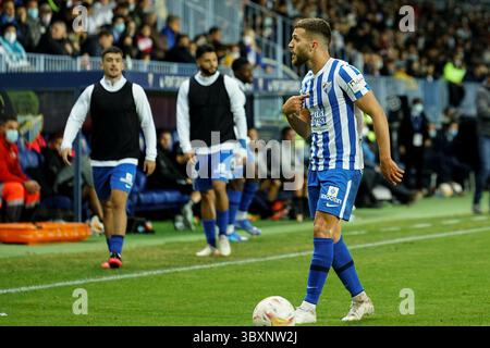 15 novembre 2021, Malaga, Espagne : Ivan Calero vu en action lors du match de la Liga Smartbank entre Malaga CF et CD Tenerife au stade la Rosaleda, à Malaga. (Crédit image : © Francis Gonzalez/SOPA images via ZUMA Press Wire) Banque D'Images