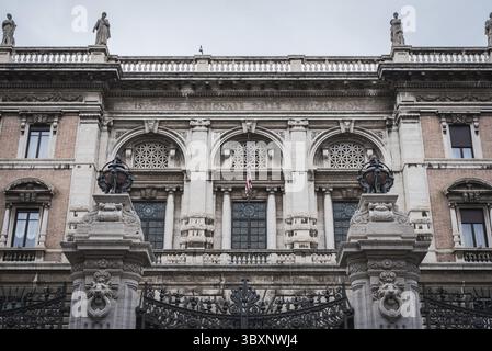 Façade de l'ambassade américaine à Rome Italie de l'extérieur Banque D'Images