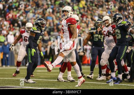 21 novembre 2021 : James Conner (6 ans), le Running back des Arizona Cardinals, marque un touchdown lors d'un match entre les Arizona Cardinals et les Seattle Seahawks au Lumen Field à Seattle. Les Cardinals ont gagné 23-13. Sean BrownCSM(image de crédit : &copy ; CSM via ZUMA Wire) Banque D'Images