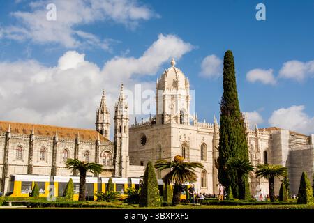 Monastère de Jeronimos ou Monastère des Hiéronymites, place de l'Empire, quartier de Belem, Lisbonne, Portugal. Banque D'Images