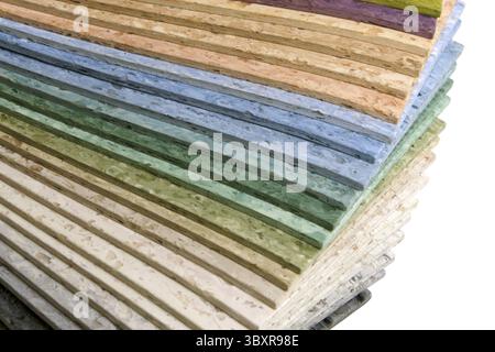 Les échantillons de collection linoléum multicolore Banque D'Images