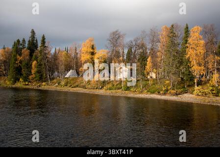 Ankarede était un point de rencontre médiéval d'abord pour les Samis seulement et plus tard aussi pour les colons suédois dans le nord peu peuplé de la Suède Banque D'Images