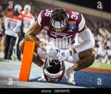 28 décembre 2021 : la sécurité des Bulldogs du Mississippi State Jay Jimison (36) se prépare pour l'action lors du 63e AutoZone Liberty Bowl entre les Bulldogs du Mississippi State et les Red Raiders du Texas Tech au Liberty Bowl Memorial Stadium à Memphis, Tennessee. Texas Tech bat Mississippi State 34-7. Prentice C. James/CSM(image de crédit : &copy ; Prentice C. James/CSM via ZUMA Wire) Banque D'Images