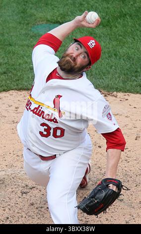 3 septembre 2012 - St Louis, Missouri, U.S. - dispose Louis Cardinals Closer JASON MOTTE en huitième manche contre les mets de New York lundi au Busch Stadium à doté Louis. Les cardinaux ont battu les mets 5-4. (Crédit image : © Chris Lee/St Louis Post-Dispatch via ZUMA Press Wire) Banque D'Images