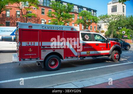 17 août 2018, Boston, Massachusetts, États-Unis : camions de pompiers de Cambridge à Harvard Yard Harvard University Cambridge Massachusetts États-Unis (crédit image : © Sergi Reboredo/ZUMA Press Wire) Banque D'Images