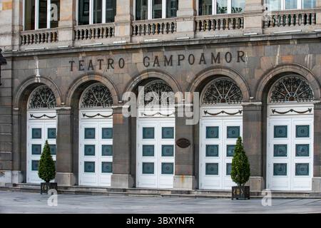 15 juin 2016, Espagne : façade du théâtre Campoamor dans la ville d'Oviedo, Uvieu, dans les Asturies (crédit image : © Sergi Reboredo/ZUMA Press Wire) Banque D'Images