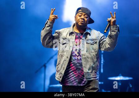 18 décembre 2021, Chicago, Illinois, États-Unis : TWISTA (CARL TERRELL MITCHELL) lors de la iHeartRadio WGCI Big Jam au United Center à Chicago, Illinois (crédit image : © Daniel DeSlover/ZUMA Press Wire) Banque D'Images