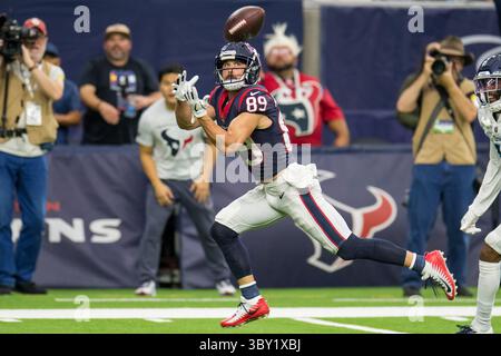 9 janvier 2022 : le receveur Danny Amendola (89 ans) fait un touchdown catch pendant le 4e quart-temps d'un match de football NFL entre les Titans du Tennessee et les Texans de Houston au NRG Stadium de Houston, Texas. Les Titans ont gagné le match 28 à 25...Trask Smith/CSM(Credit image : &copy ; Trask Smith/CSM via ZUMA Wire) Banque D'Images