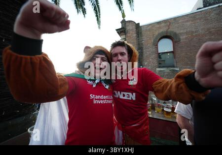 Les fans des Lions britanniques et irlandais avant le match des Lions Tour de Qatar Airways au Suncorp Stadium de Brisbane, en Australie. Date de la photo : samedi 19 juillet 2025. Banque D'Images