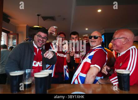 Les fans des Lions britanniques et irlandais avant le match des Lions Tour de Qatar Airways au Suncorp Stadium de Brisbane, en Australie. Date de la photo : samedi 19 juillet 2025. Banque D'Images