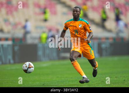 Douala, Cameroun, 26 janvier 2022 : Nicolas PÃ©pÃ© de Côte d'Ivoire lors de l'Egypte vs Côte d'Ivoire- Coupe d'Afrique des Nations au stade Japoma. Kim Price/CSM.(image de crédit : &copy ; Ulrik Pedersen/CSM via ZUMA Wire) Banque D'Images